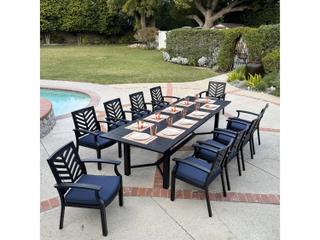 Darlee Outdoor Living Palm Springs Antique Bronze Aluminum Dining Set