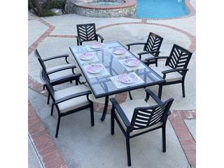 Darlee Outdoor Living Palm Springs Antique Bronze Aluminum Dining Set