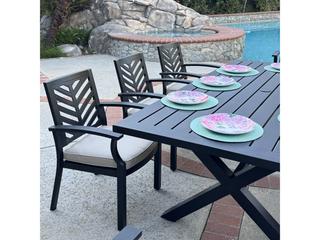 Darlee Outdoor Living Palm Springs Antique Bronze Aluminum Dining Set