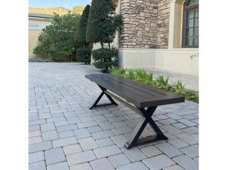 Darlee Outdoor Living Brooklyn Aluminum 8-Piece Dining Set with 60" Square Propane Fire Pit Dining Table
