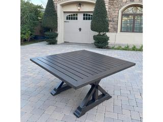 Darlee Outdoor Living Brooklyn Aluminum 9-Piece Dining Set with 59" Square Dining Table