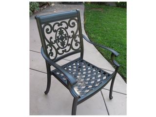 Darlee Outdoor Living St.Cruz Cast Aluminum Dining Chair with Cushion Set of 4