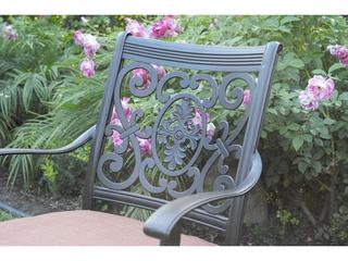 Darlee Outdoor Living St.Cruz Cast Aluminum Dining Chair with Cushion Set of 4