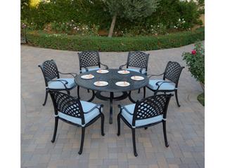 Nassau Cast Aluminum 7-Piece Patio Dining Set