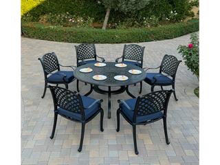 Nassau Cast Aluminum 7-Piece Patio Dining Set