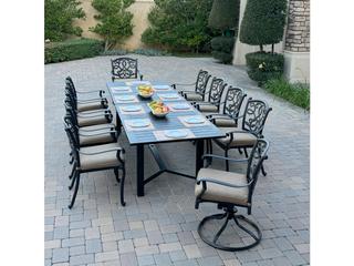 Darlee Outdoor Living Santa Monica Cast Aluminum 11-Piece Dining Set