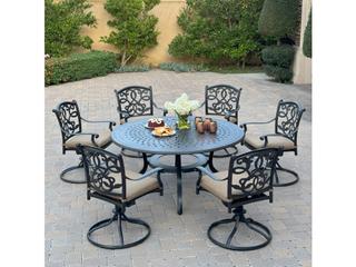 Darlee Outdoor Living Santa Monica Cast Aluminum 7-Piece Dining Set
