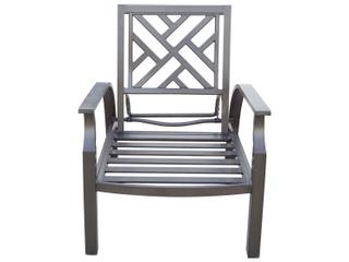 Darlee Outdoor Living Brooklyn Aluminum Multibrown 5 Piece Lounge Set in Sesame Cushions with 21'' Wide Square End Table