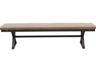 Darlee Outdoor Living Brooklyn Aluminum Multibrown 7 Piece Dining Set in Sesame Cushions with 86''W x 44''D Rectangular Dining Table