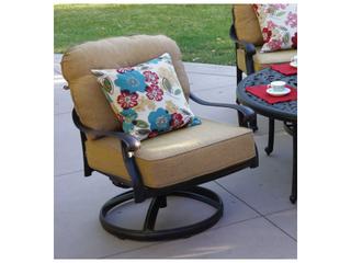 Darlee Outdoor Living Elisabeth Cast Aluminum Antique Bronze Swivel Lounge Chair Set of 4