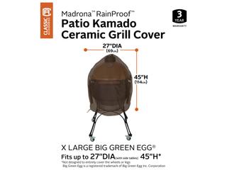 Duck Covers Madrona Dark Cocoa 35 Inch X-Large RainProof Kamado Ceramic Grill Cover