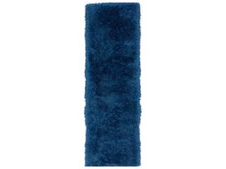 Aurora Shag Runner Area Rug in Blue Polyester
