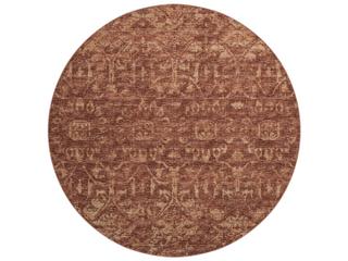 Aberdeen Floral 8-Foot Round Indoor Outdoor Area Rug