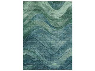 Chantille Abstract Indoor Outdoor Area Rug Teal