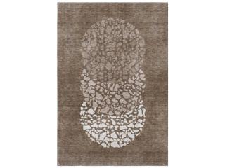 Mayfield Abstract Area Rug in Chocolate