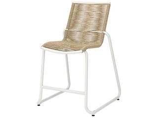 Ebel Cabana Aluminum Wicker Stackable Armless Counter Height Stool