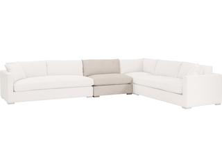 Essentials for Living Outdoor Stitch & Hand - Bedroom Dining Newport Outdoor Wood Cushion Modular Chair