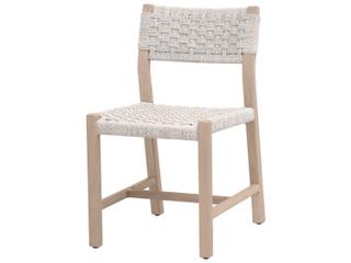 Essentials for Living Woven-Outdoor Teak Rope Dining Chair, Set of 2