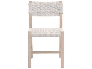 Essentials for Living Woven-Outdoor Teak Rope Dining Chair, Set of 2