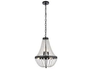 Valeria 5-Light Black Crystal Empire Chandelier