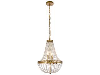 Elegant Lighting Valeria 5-Light Brass Crystal Empire Chandelier