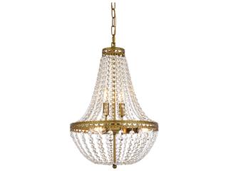 Elegant Lighting Valeria 5-Light Brass Crystal Empire Chandelier