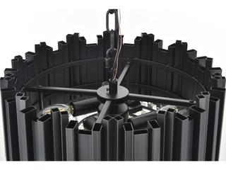 Elegant Lighting Willow 4-Light Black Drum Chandelier