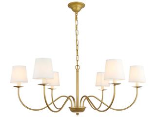 Elegant Lighting Eclipse 6-Light Brass Chandelier