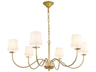 Elegant Lighting Eclipse 6-Light Brass Chandelier
