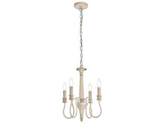 Elegant Lighting Flynx 4-Light Weathered Dove White Chandelier