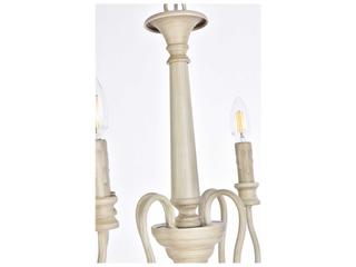 Elegant Lighting Flynx 4-Light Weathered Dove White Chandelier