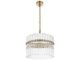 Elegant Lighting Paulina 3-Light Satin Gold Drum Chandelier