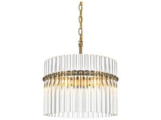 Elegant Lighting Paulina 3-Light Satin Gold Drum Chandelier
