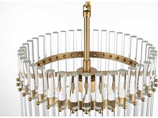 Elegant Lighting Paulina 3-Light Satin Gold Drum Chandelier