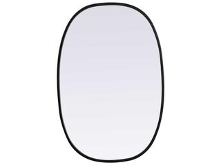 Elegant Lighting Brynn Black Oval Wall Mirror