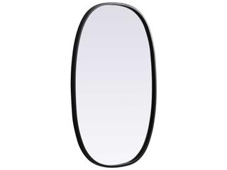 Elegant Lighting Brynn Black Oval Wall Mirror