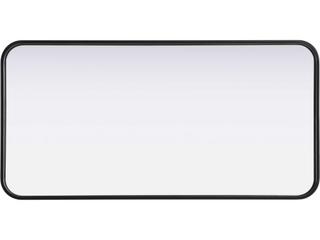Elegant Lighting Remy Black Rectangular Wall Mirror