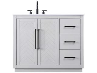 Elegant Lighting Chase Grey Vanity