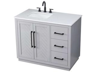 Elegant Lighting Chase Grey Vanity
