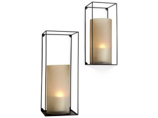 Eichholtz Deco Rectangular Bronze Set of 2 Wall Rack