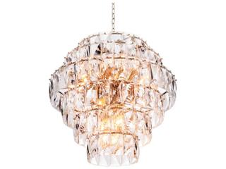 Amazone L Nickel Chandelier