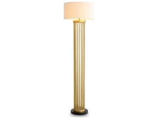 Eichholtz Condo Antique Brass Incl Boucle Shade Floor Lamp