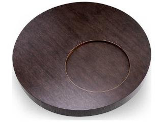 Eichholtz Otus Round Mocha Oak Veneer Brushed Brass Coffee Table