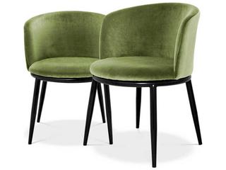 Filmore Black Upholstered Arm Dining Chair Set of 2