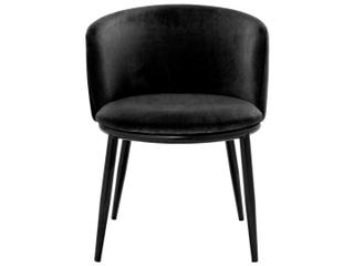 Eichholtz Filmore Black Upholstered Arm Dining Chair Set of 2