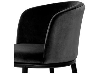 Eichholtz Filmore Black Upholstered Arm Dining Chair Set of 2