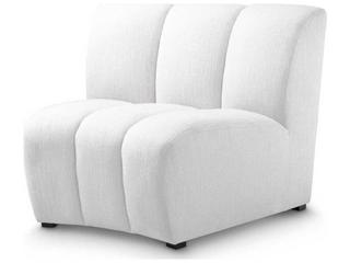 Lando Avalon White Black Feet Upholstered Modular