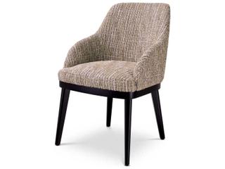 Eichholtz Costa Beige Upholstered Arm Dining Chair