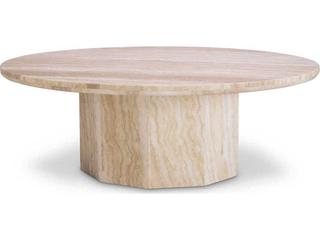 Florence Round Stone Travertine Coffee Table