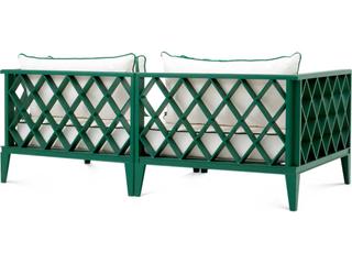 Eichholtz Outdoor Green Finish Blaise Off-white Florent Sofa